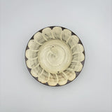 黄刷毛 花浅鉢 6寸【古124】