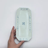 染付小花紋 輪花長皿【MA24】