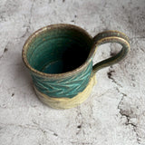 上手マグ 青A|作家 藤原純(信楽焼)