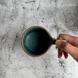 上手マグ 青B|作家 藤原純(信楽焼)