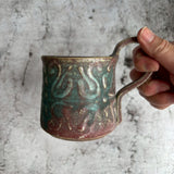 上手マグ 青B|作家 藤原純(信楽焼)