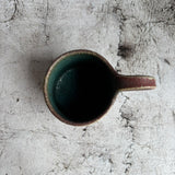 上手マグ 青B|作家 藤原純(信楽焼)