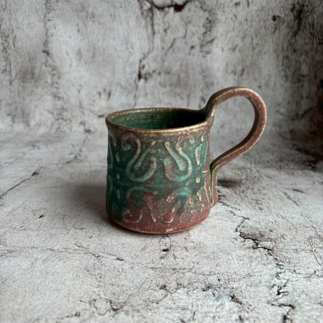 上手マグ 青B｜作家 藤原純（信楽焼） – nokaze｜陶器、和食器、うつわ