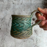 上手マグ 青C|作家 藤原純(信楽焼)