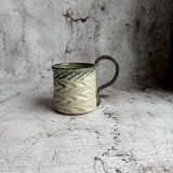 上手マグ 白|作家 藤原純(信楽焼)