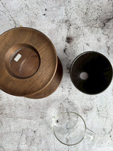 ブリュワースタンド 4カップセット ウォルナット材