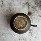 スープカップ 白黒B|作家 藤原志鈴香(信楽焼)