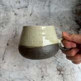 スープカップ 白黒B|作家 藤原志鈴香(信楽焼)