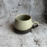 スープカップ 白黒B|作家 藤原志鈴香(信楽焼)