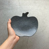 りんご皿 大 グレー釉|古谷製陶所(信楽焼 陶器)