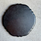 輪花トレー 縁 黒 L 和紙貼【9】