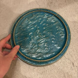 フラット丸プレート 7寸(青、青黒)【FJ25】