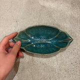 蓮楕円鉢(青、青黒)【FJ28】