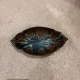 蓮楕円鉢(青、青黒)【FJ28】