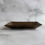 ブロンズ釉 花七宝 角皿 - Image #2