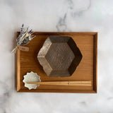 ブロンズ釉 花七宝 5寸皿 - Image #5