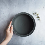 しのぎ カレー皿 黒 - nokaze|陶器、和食器、うつわの通販