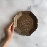 ブロンズ釉 花七宝 7寸皿 - Image #4