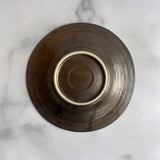 Artist Asami Maeda Bronze glaze relief 7 inch plate
