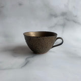 作家 前田麻美 ブロンズ釉 花七宝 スープカップ