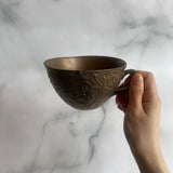 作家 前田麻美 ブロンズ釉 花七宝 スープカップ