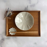 作家 前田麻美 灰青釉 蓮の葉 5寸皿