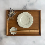 作家 前田麻美 青白磁 花唐草稜花 小皿