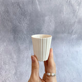 作家 飛松灯器 shaved cup SS / 台湾茶杯 / white