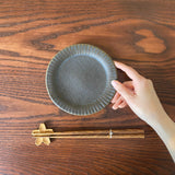 Ruffle Plate S Sabi Glaze | Furuya Seitosho (Shigaraki ware pottery)