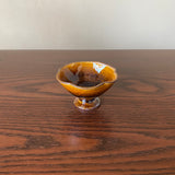 輪花高台小鉢 ミニ アメ釉|古谷製陶所(信楽焼 陶器)