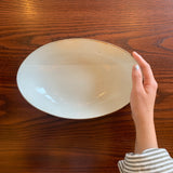 Large oval deep bowl, rough iron wire | Furuya Pottery (Shigaraki ware, pottery)