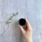 作家 飛松灯器 shaved cup SS / 台湾茶杯 / charcoal black