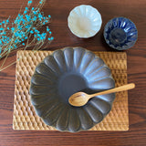 Large Flower Deep Dish, Rust Glaze | Furuya Pottery (Shigaraki ware, pottery)
