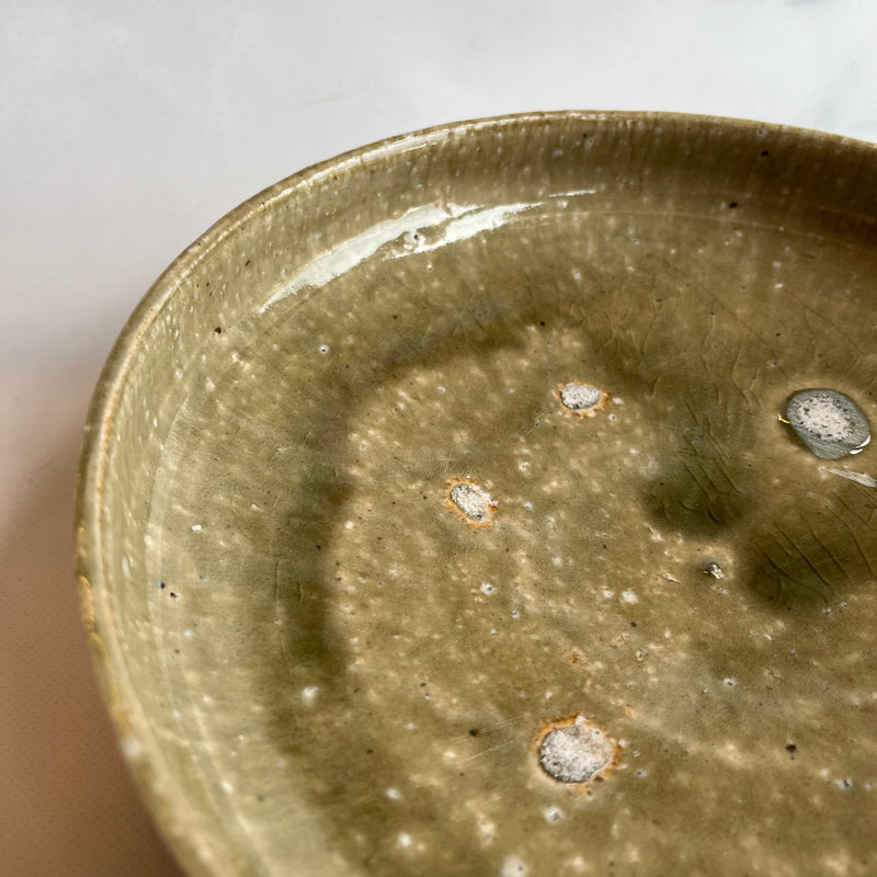 灰釉　皿鉢