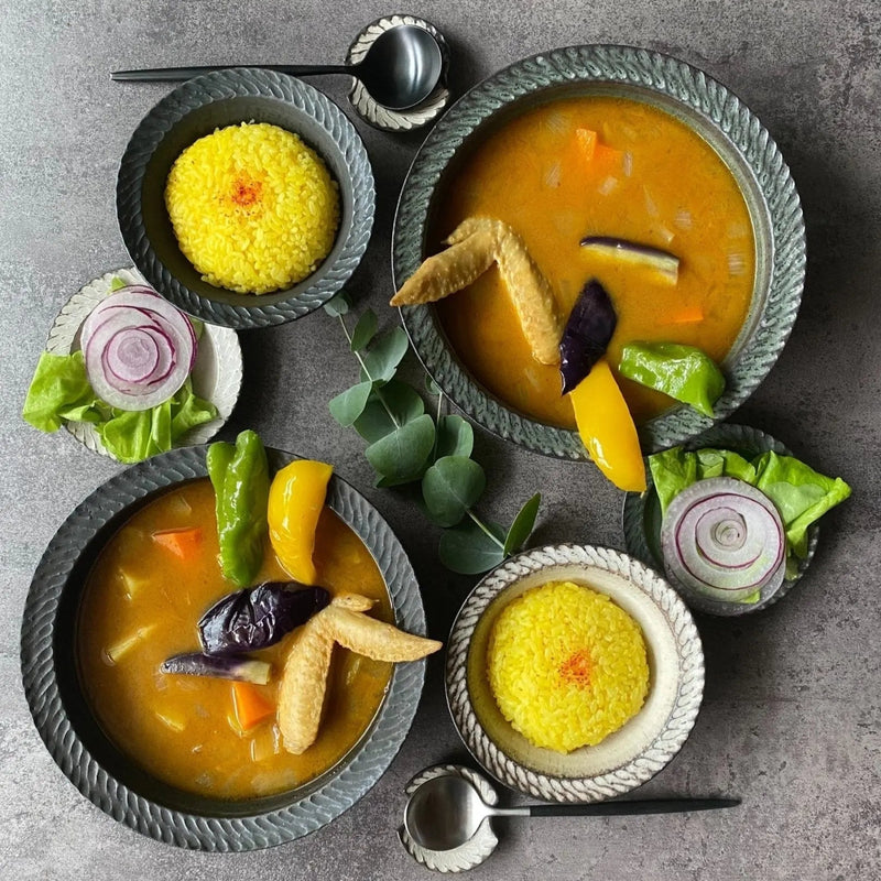 しのぎ カレー皿 黒|作家 山本雅則(信楽焼) – nokaze|陶器、和食器 しのぎ カレー皿 黒|作家 山本雅則(信楽焼) – nokaze|陶器、和食器