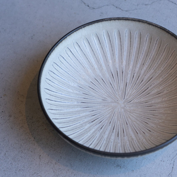 Large white round bowl