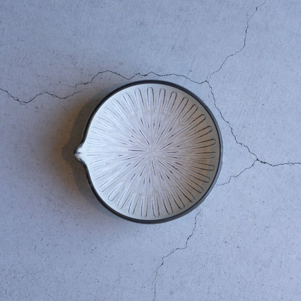 Large white katakuchi bowl
