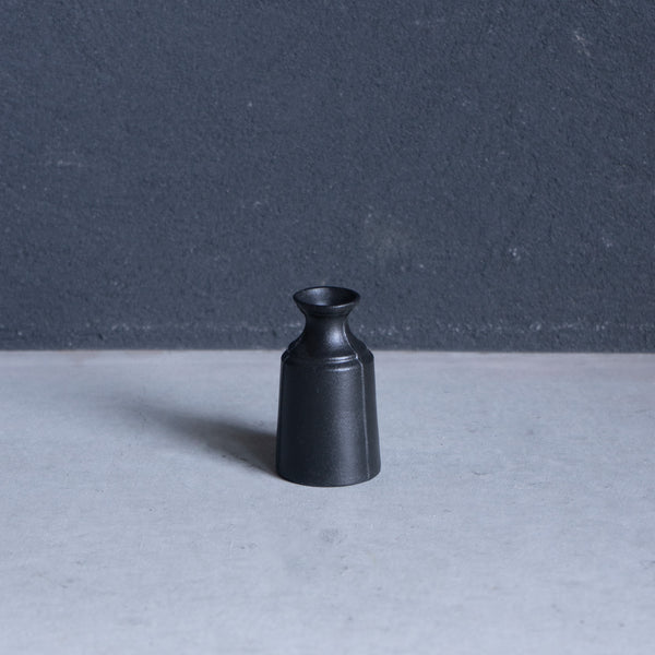 3 lines bottle vase/S/charcoal black