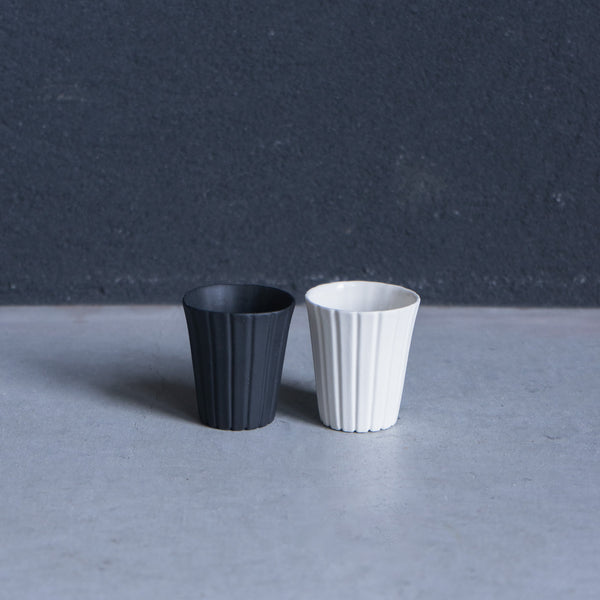 shaved cup SS / 台湾茶杯 / charcoal black
