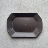 Octagonal Plate, Large, Rusty Glaze [Old 7]