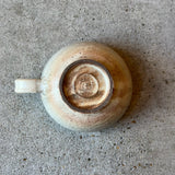 Round soup cup with handle, vertical iron wire | Furuya Seitosho (Shigaraki ware, pottery)