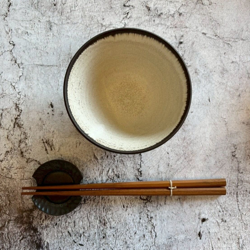 Artist Masanori Yamamoto Rope Rice Bowl Large White