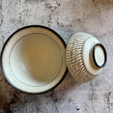 White bowl with lid