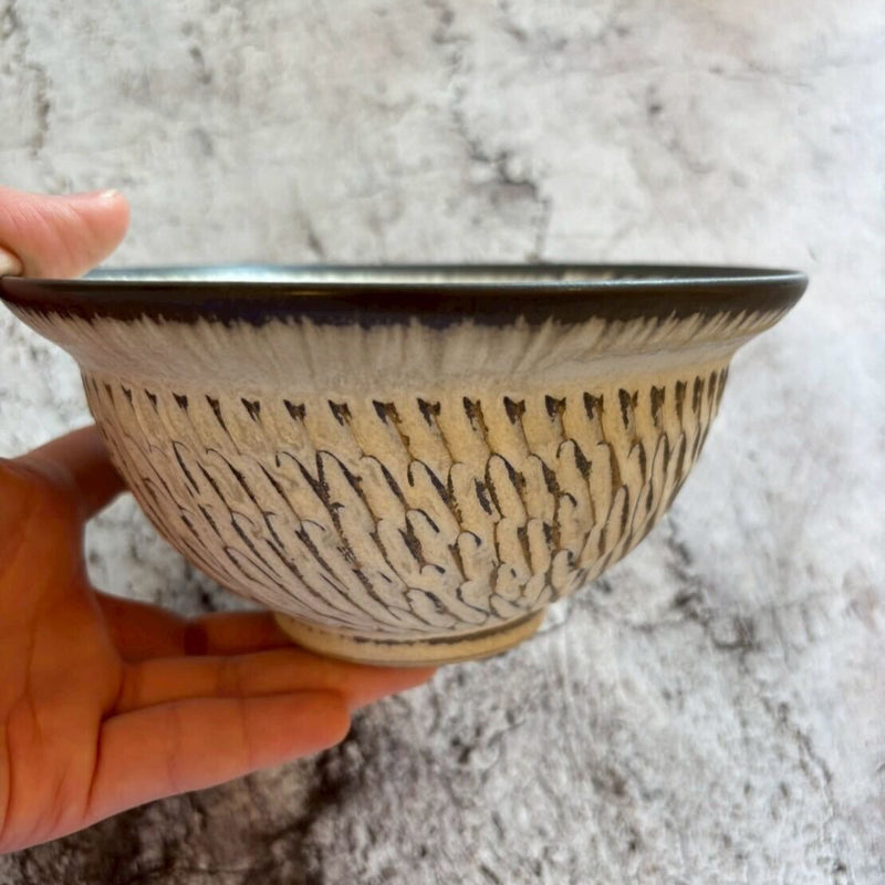 White bowl with lid
