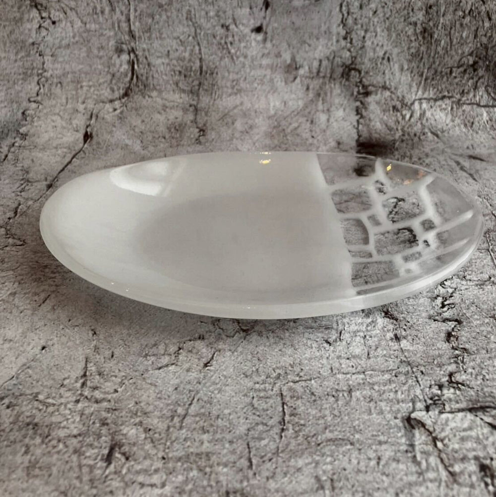 楕円皿 中b 白（ガラス器）｜作家 サブロウ（滋賀） – nokaze｜陶器