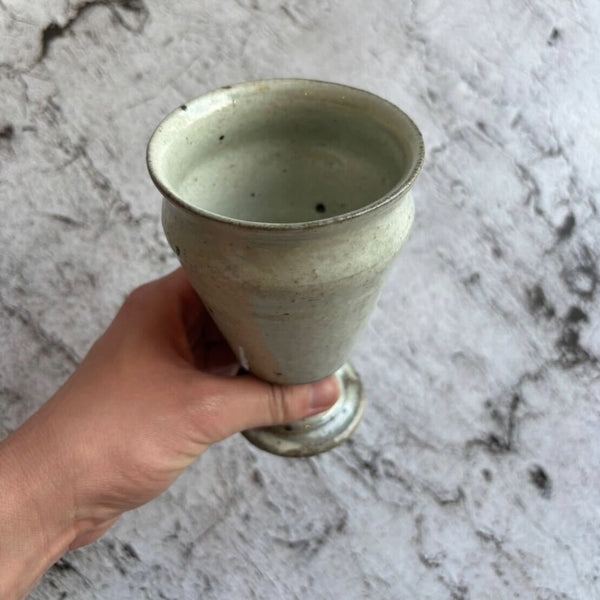 Blue-gray goblet, cut-edge | Furuya Pottery (Shigaraki ware, pottery)