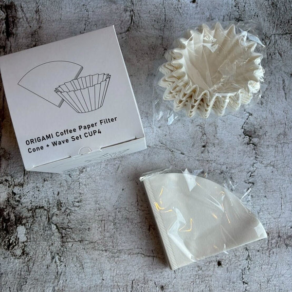 Coffee paper filter Cone + Wave set cup4 | ORIGAMI