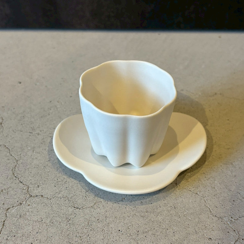 カヌレ茶器 茶杯　白｜作家　藤村佳澄【FK13】