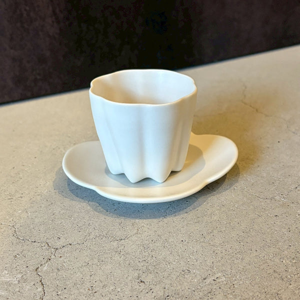 カヌレ茶器 茶杯　白｜作家　藤村佳澄【FK13】