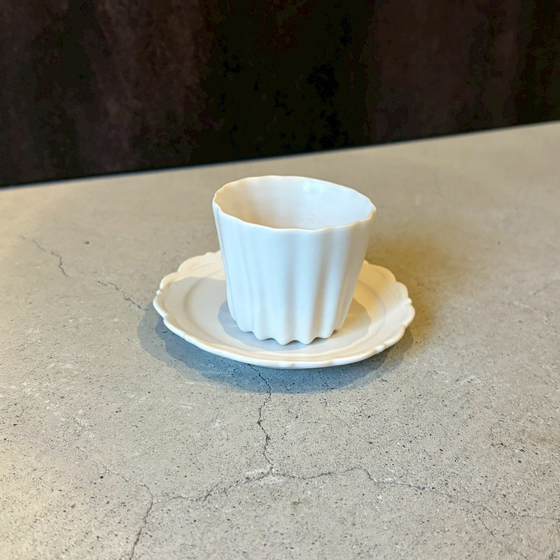 カヌレ茶器 茶杯　白｜作家　藤村佳澄【FK14】